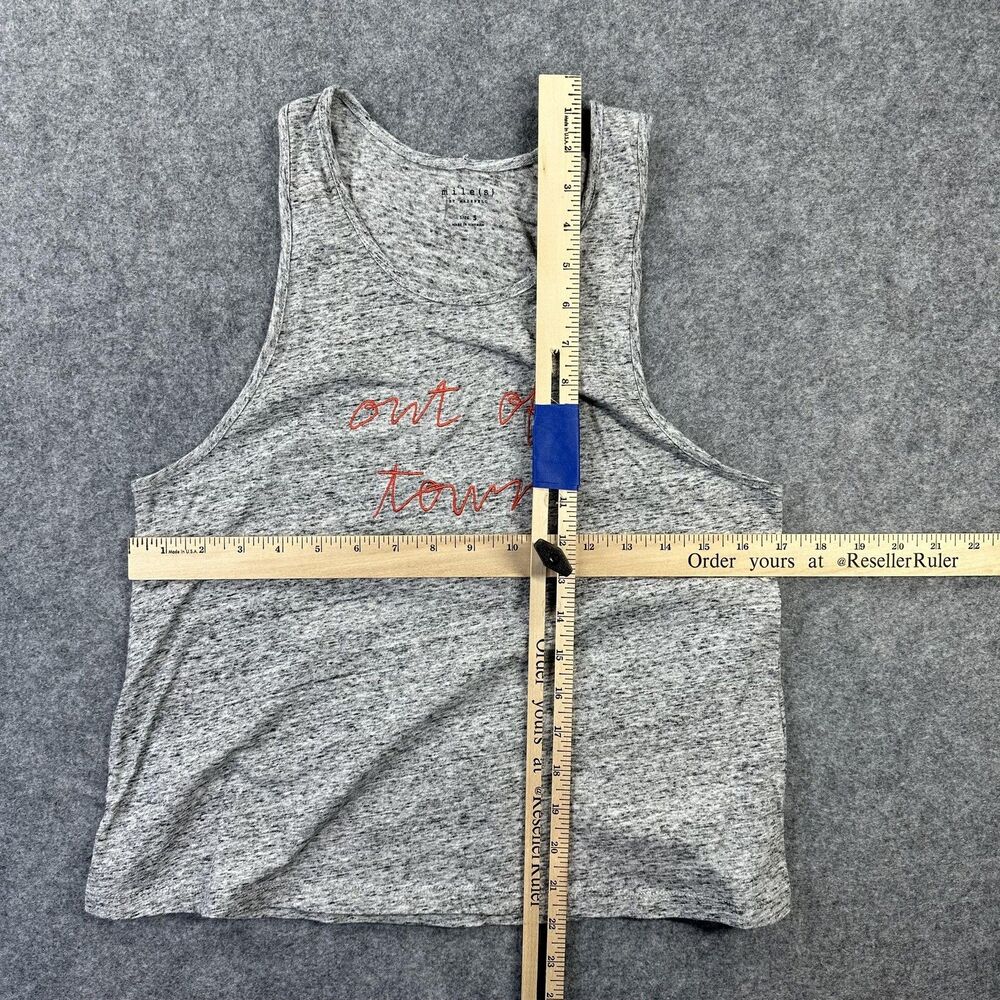 Madewell Mile(s) Tank Top Womens Small Gray Out Of Town Graphic Travel Casual - Picture 6 of 8